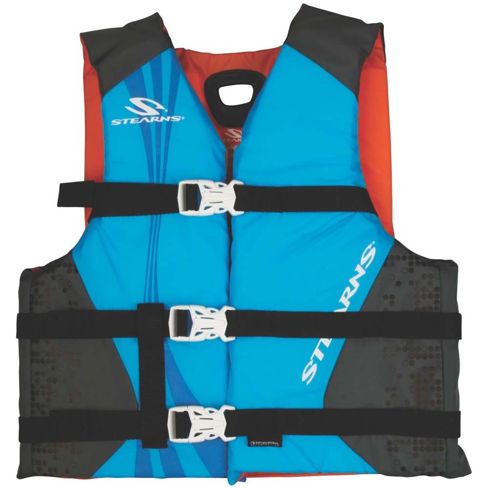 Stearns Antimicrobial Nylon Vest Life Jacket - 30 - 50lbs - Blue [2000036885] - The Happy Skipper