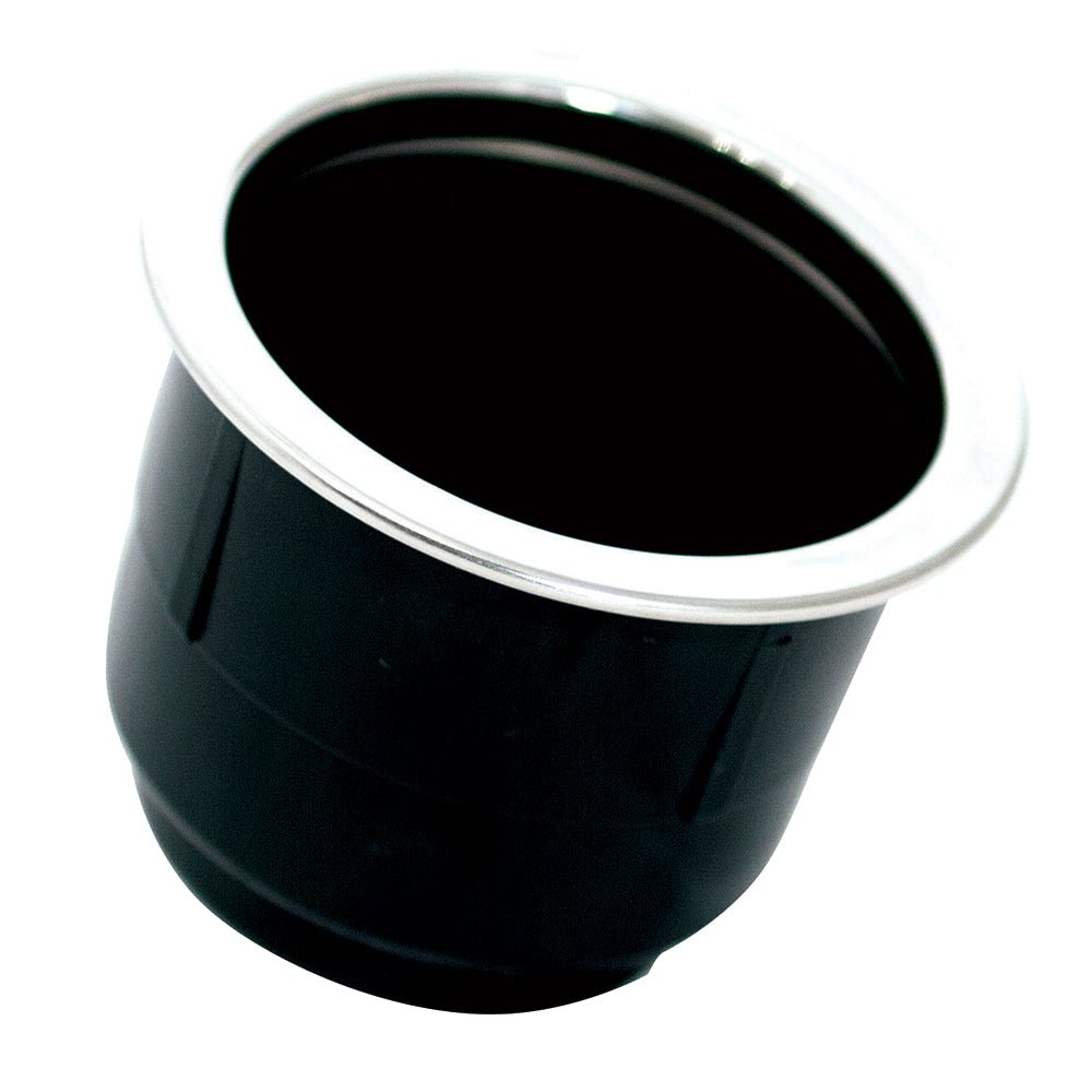 Tigress Black Plastic Cup Holder Insert w/SS Ring On Top [PCHE - BP] - The Happy Skipper