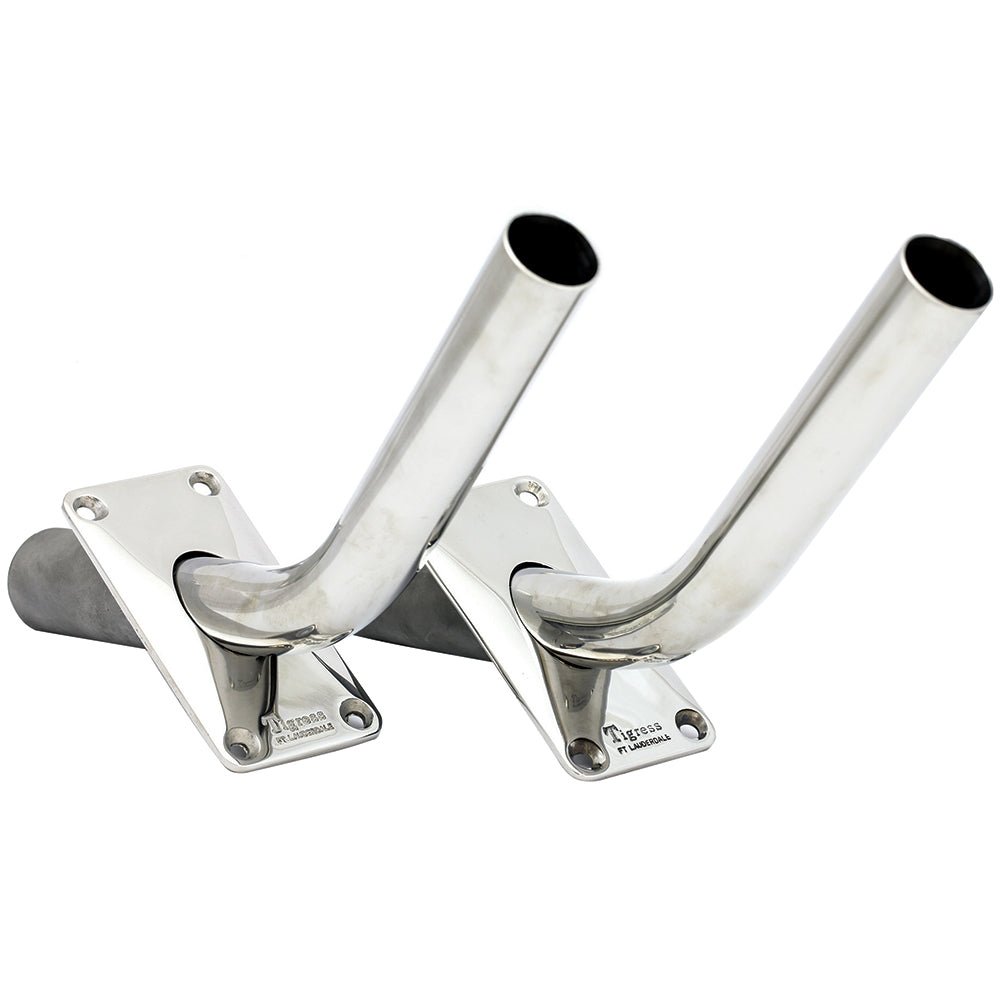 Tigress Gunnel Mount Outrigger Holders - Cast 316 S.S. - 1 - 1/8" I.D. - Pair [88502] - The Happy Skipper