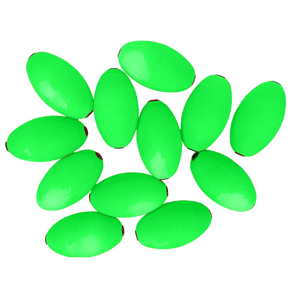 Tigress Oval Kite Floats - Green *12 - Pack [88961 - 2] - The Happy Skipper