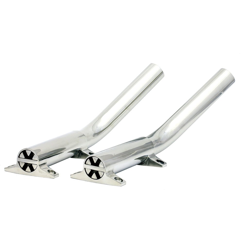 Tigress Side Mount Outrigger Holders - Cast 316 S.S. - 1 - 1/2" I.D. - Pair [88508] - The Happy Skipper