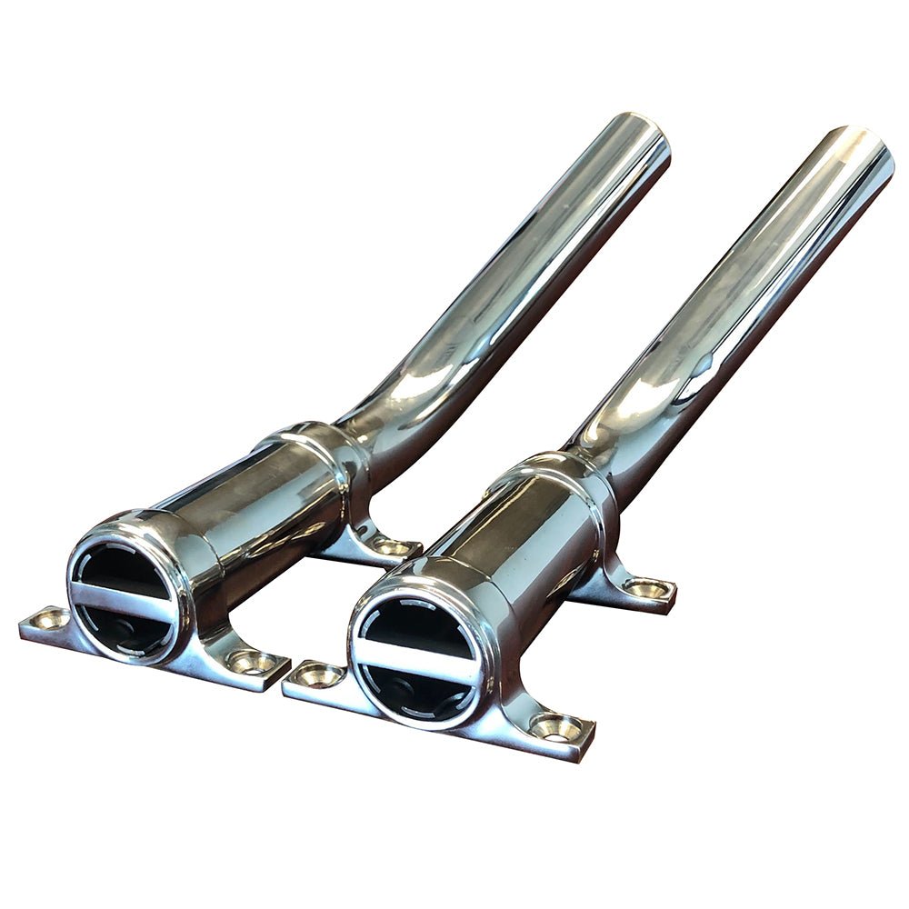 Tigress Side Mount Outrigger Holders - Fabricated 304 S.S. - 1 - 1/8" I.D. - Pair [88504] - The Happy Skipper