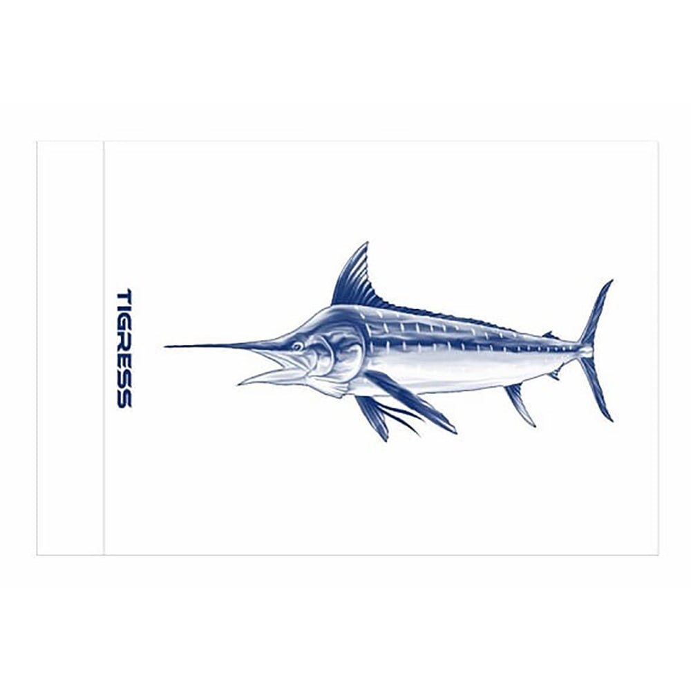 Tigress White Marlin Release Flag - 12" x 18" [88421] - The Happy Skipper