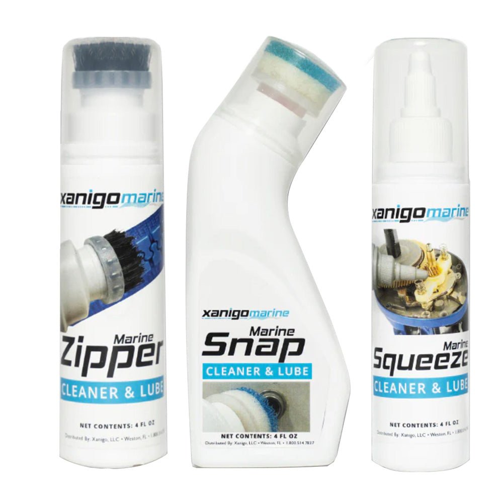 Xanigo Marine 3 - Piece Marine Zipper Snap Lube Set [XMZSLS3PC] - The Happy Skipper