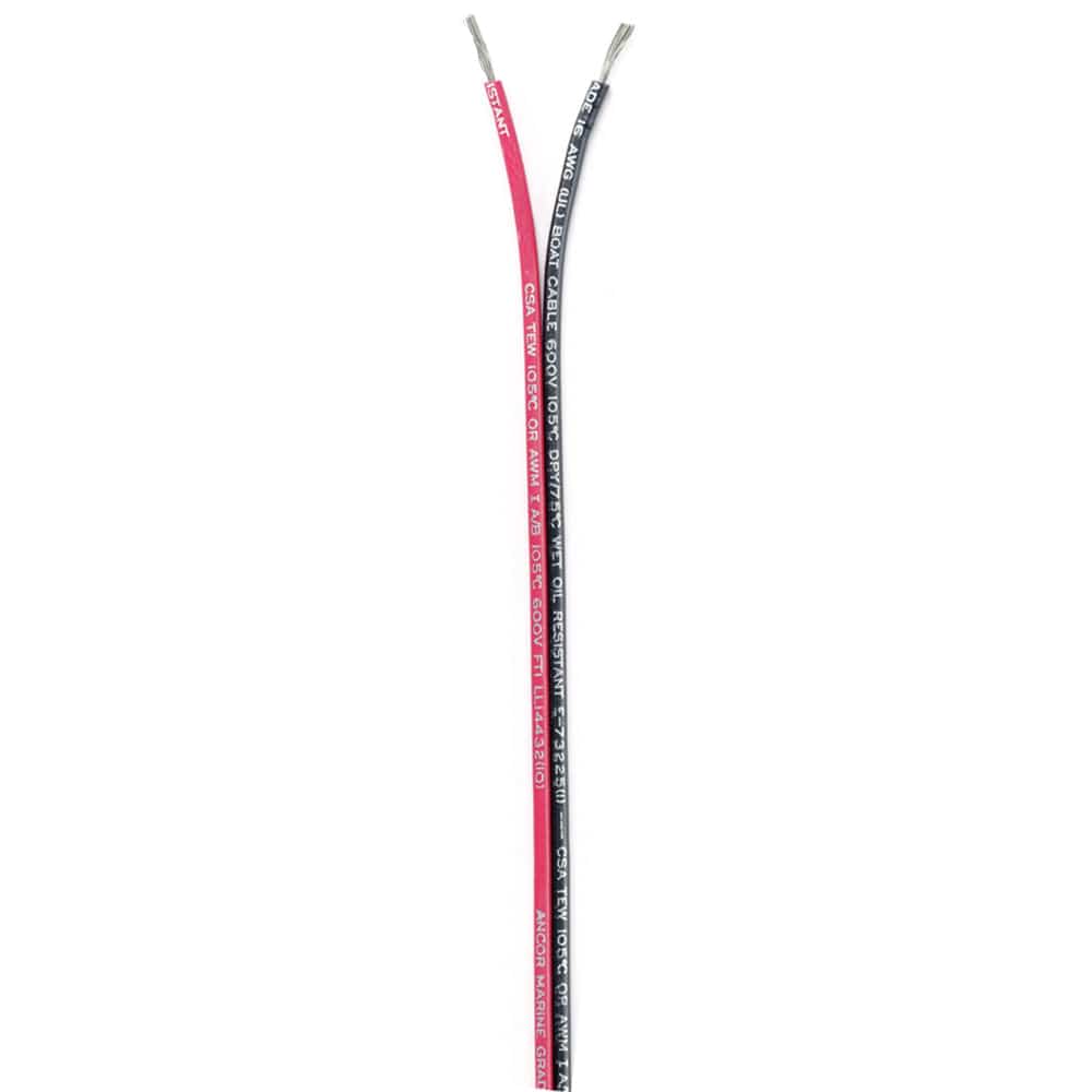 Ancor Ribbon Bonded Cable - 16/2 AWG - Red/Black - Flat - 100' [153110] - The Happy Skipper