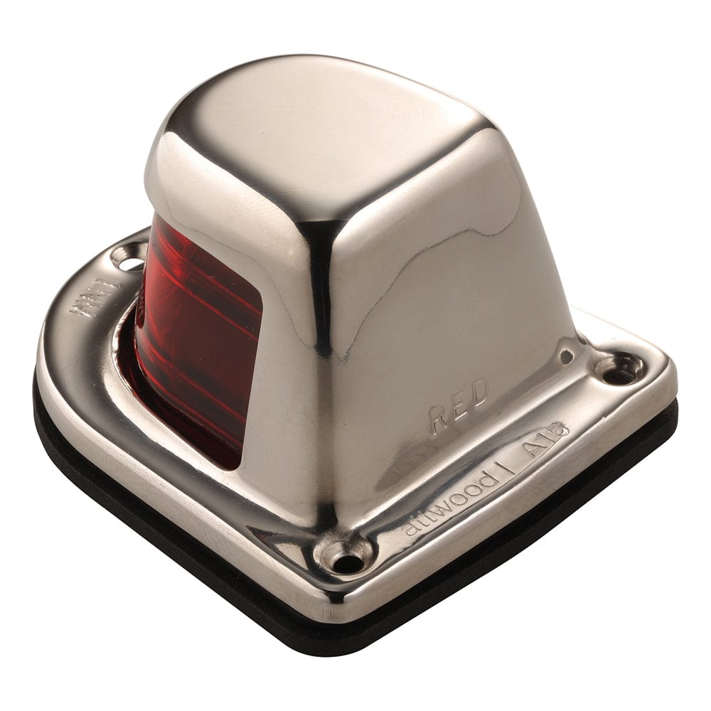 Attwood 1-Mile Deck Mount, Red Sidelight - 12V - Stainless Steel Housing [66319R7] - The Happy Skipper