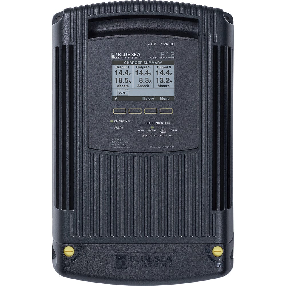 Blue Sea 7532 P12 Gen2 Battery Charger - 40A - 3-Bank [7532] - The Happy Skipper