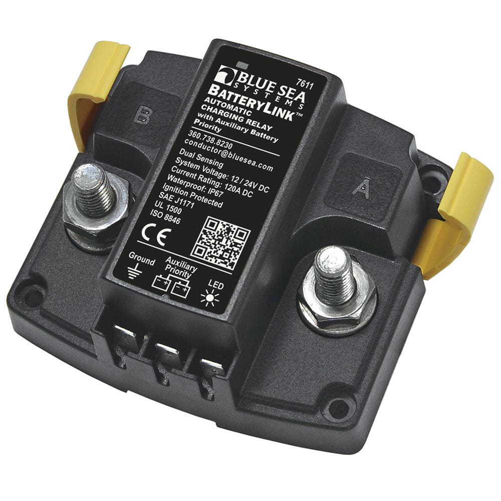 Blue Sea 7611 DC BatteryLink Automatic Charging Relay - 120 Amp w/Auxiliary Battery Charging [7611] - The Happy Skipper