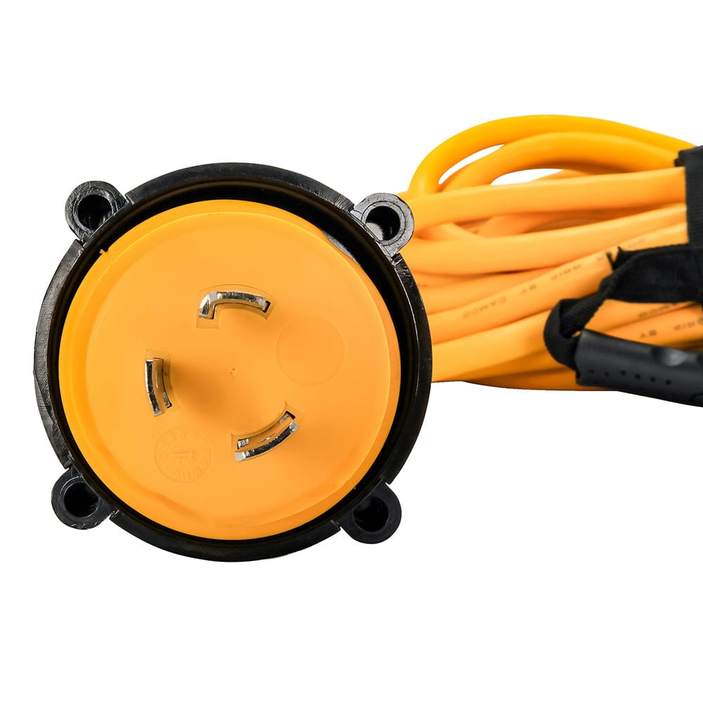 Camco 30 Amp Power Grip Marine Extension Cord - 50 M-Locking/F-Locking Adapter [55613] - The Happy Skipper