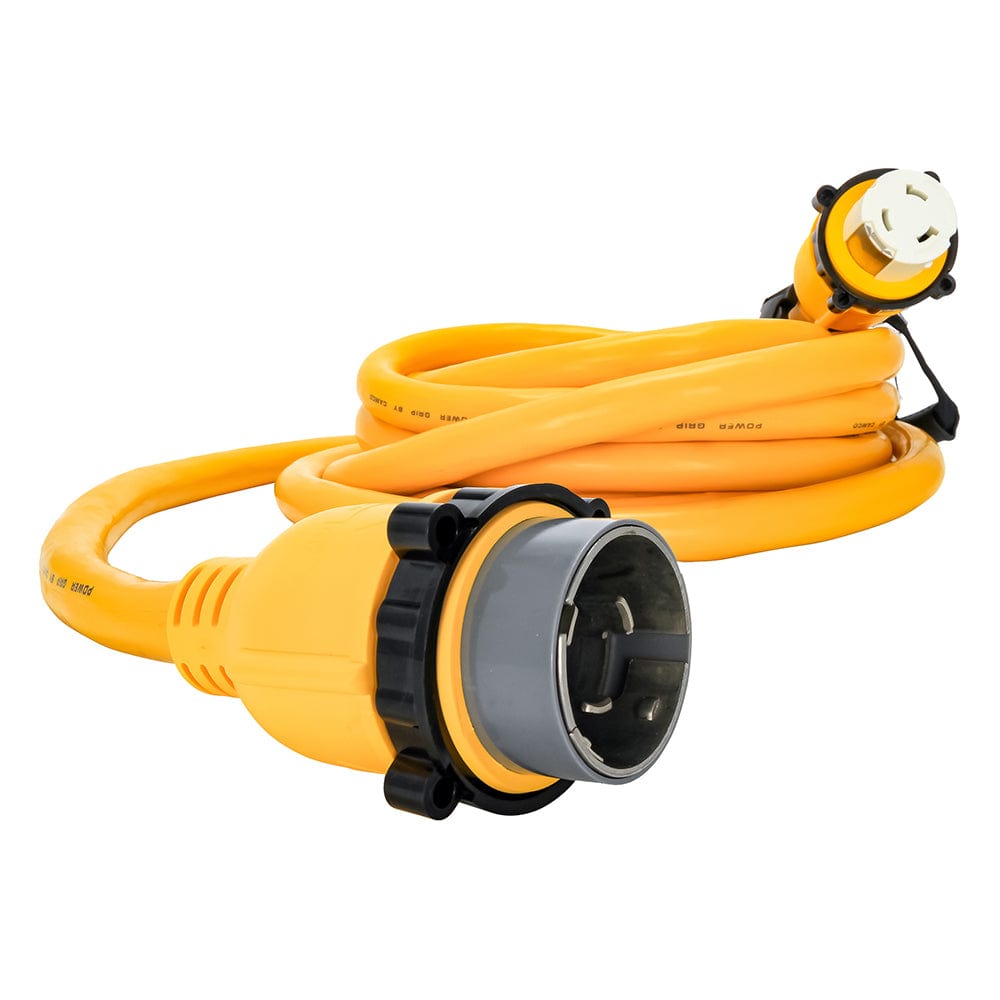 Camco 50 Amp Power Grip Marine Extension Cord - 25 M-Locking/F-Locking Adapter [55621] - The Happy Skipper