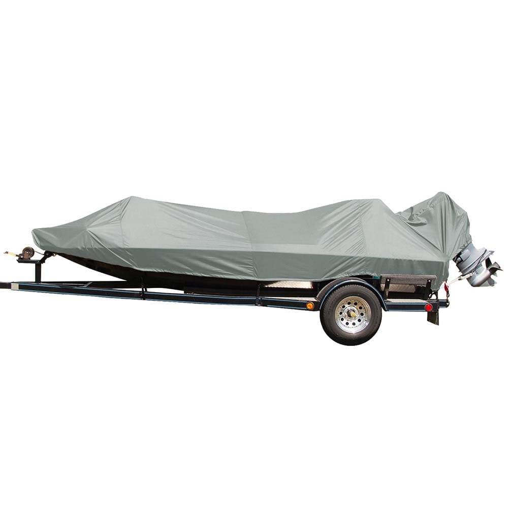 Carver Poly-Flex II Extra Wide Series Styled-to-Fit Boat Cover f/17.5 Jon Style Bass Boats - Grey [77817EF-10] - The Happy Skipper