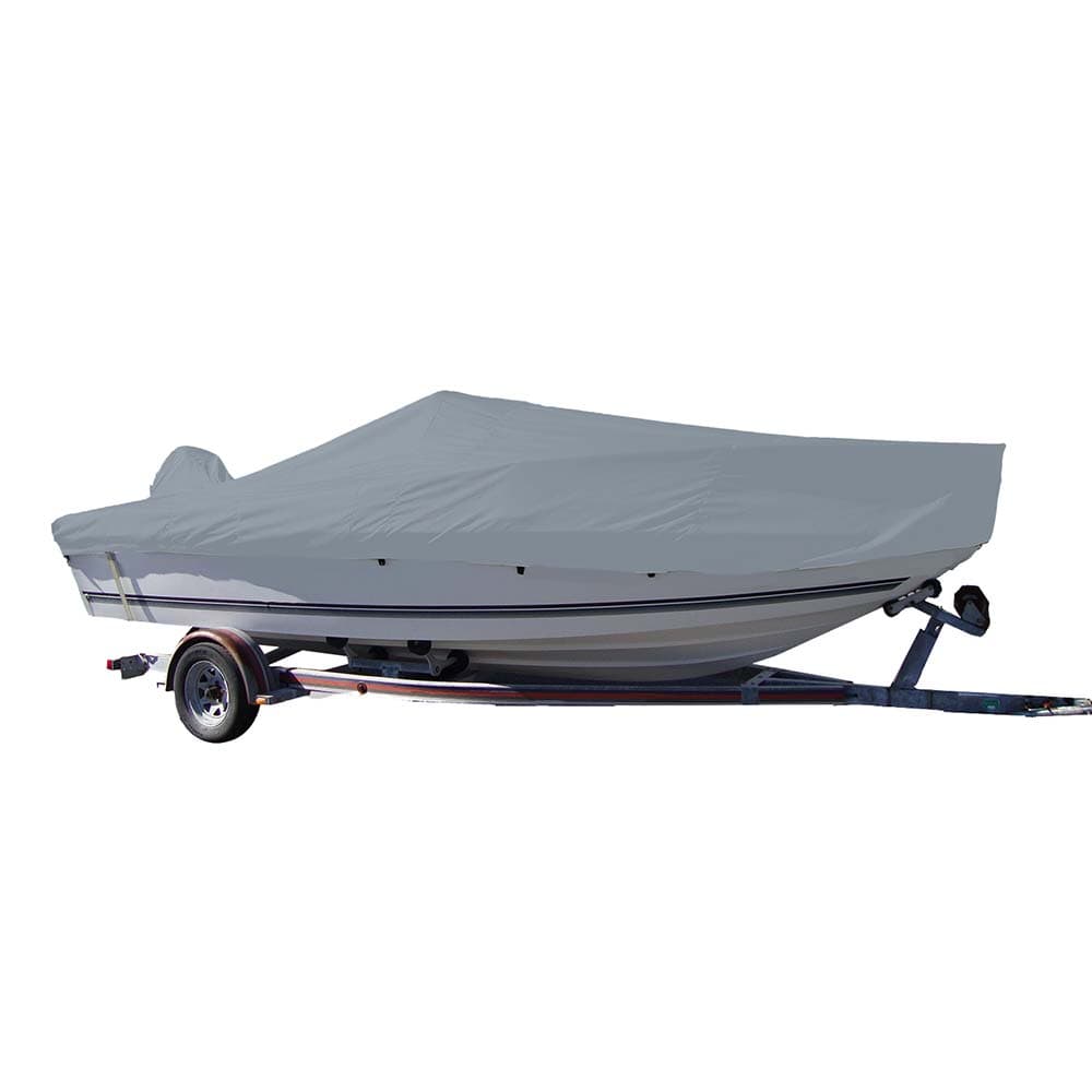 Carver Sun-DURA Styled-to-Fit Boat Cover f/18.5 V-Hull Center Console Fishing Boat - Grey [70018S-11] - The Happy Skipper