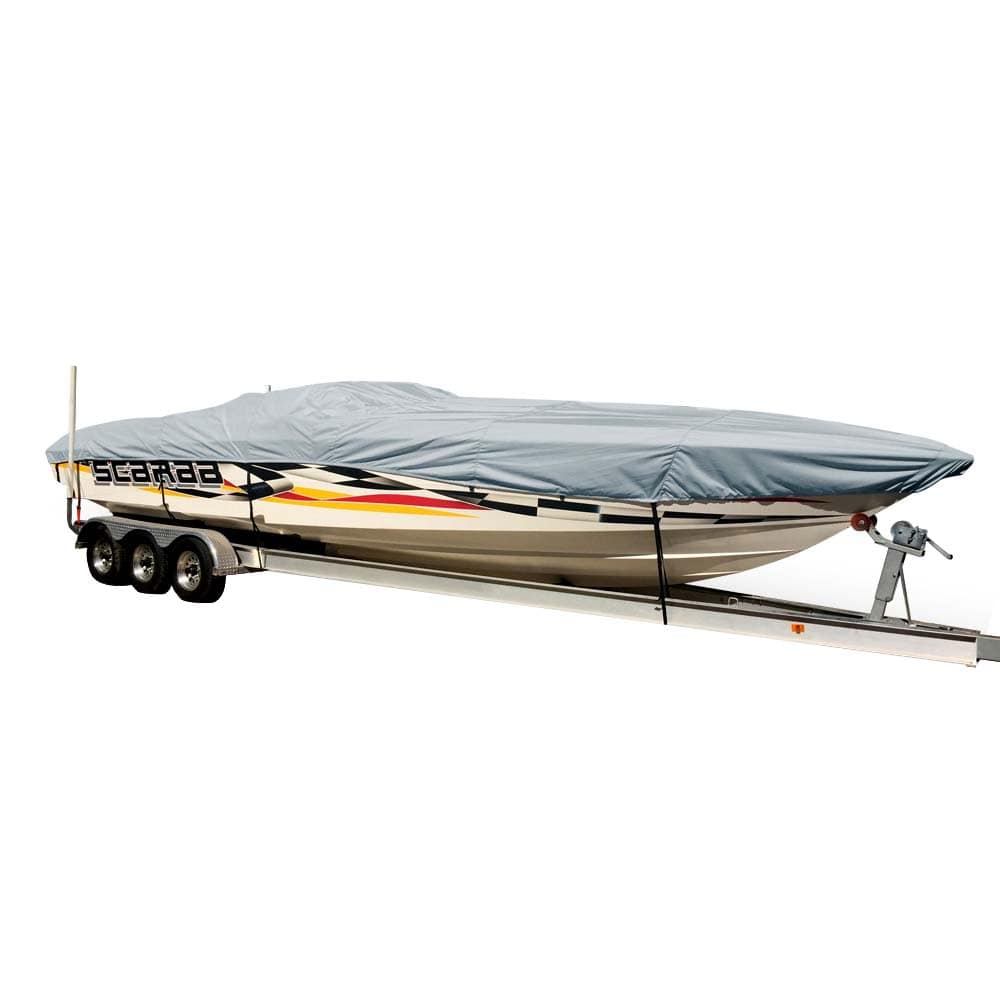 Carver Sun-DURA Styled-to-Fit Boat Cover f/29.5 Performance Style Boats - Grey [74329S-11] - The Happy Skipper