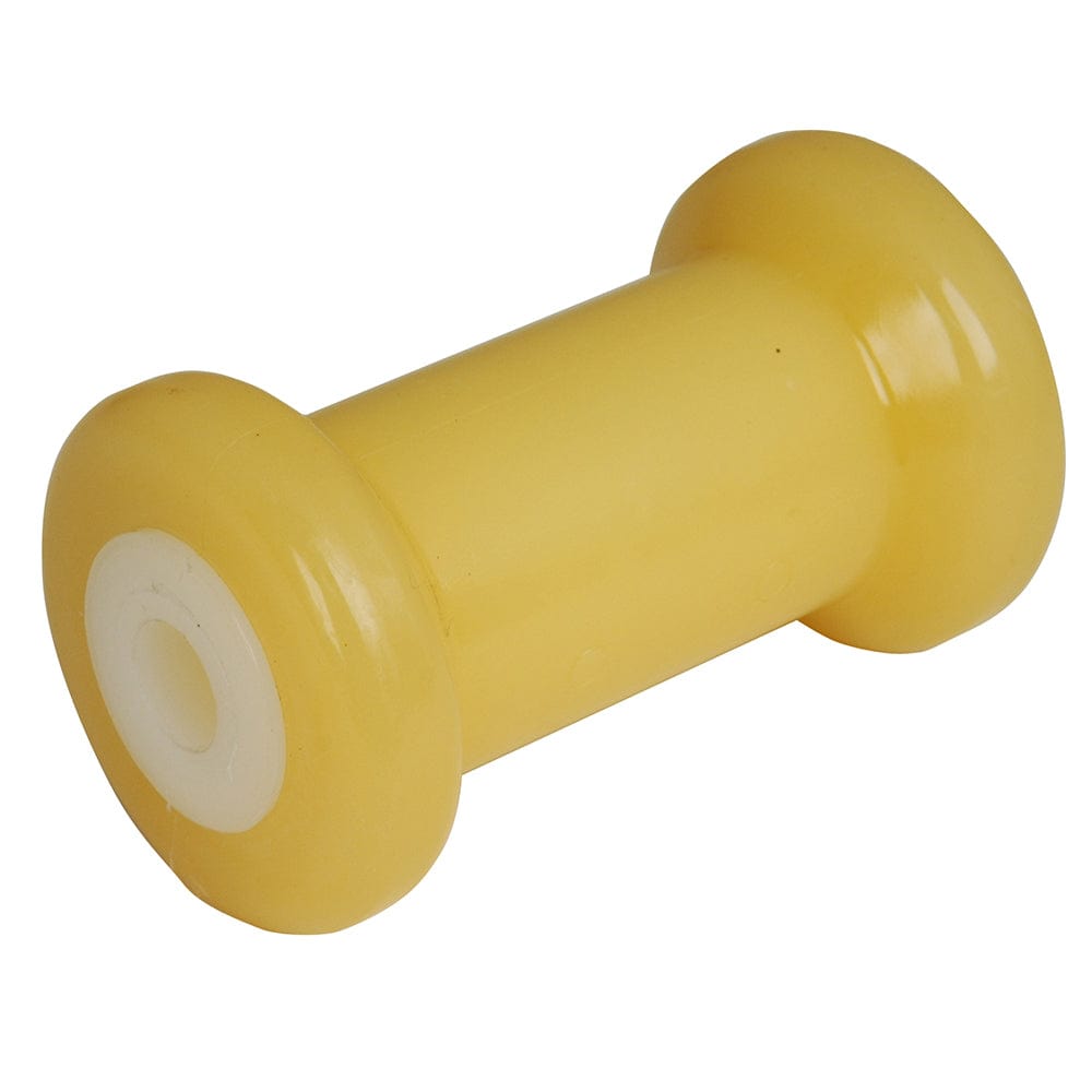 C.E. Smith Spool Roller 5" - 5/8" ID - Gold TPR w/Bushing White Solid [29712] - The Happy Skipper