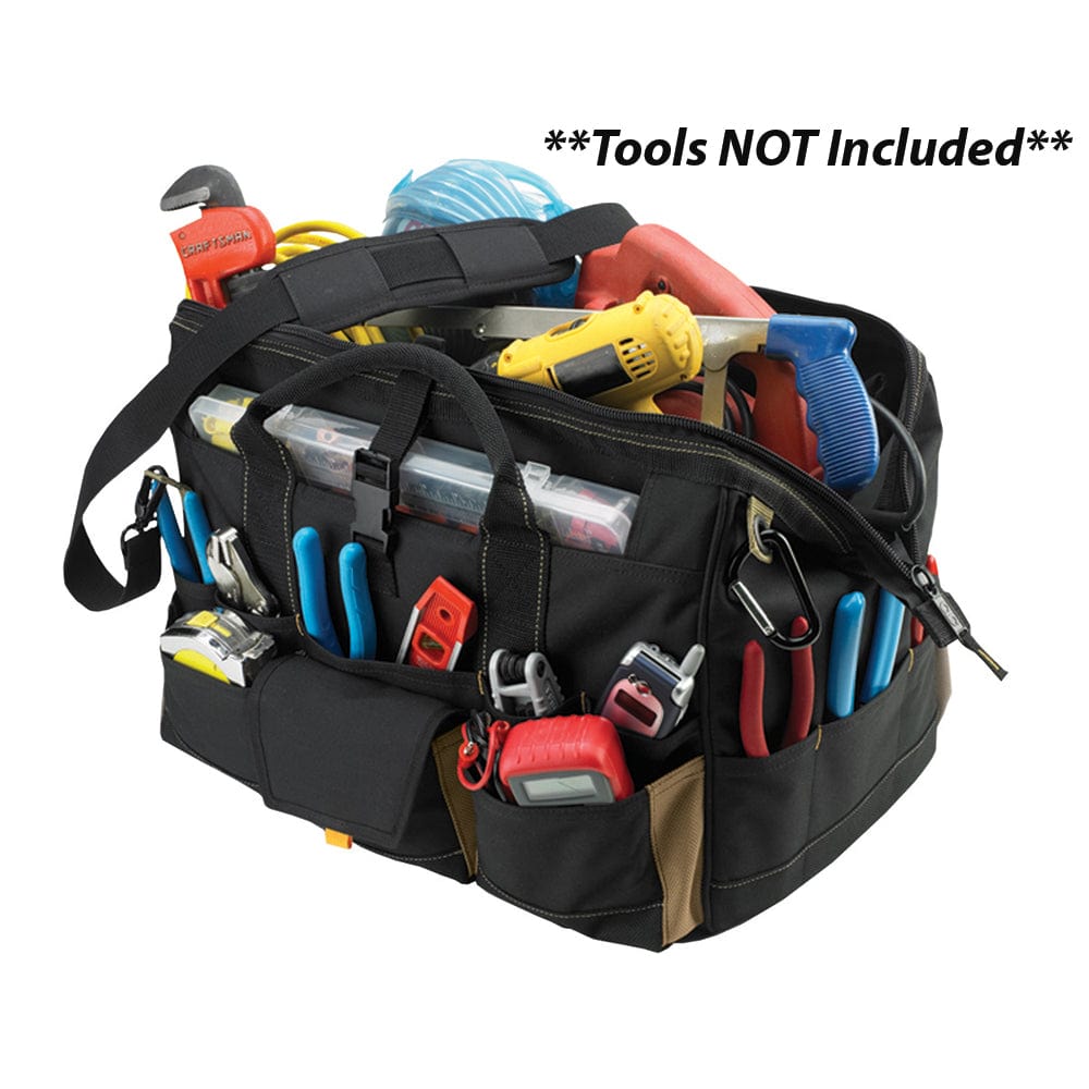 CLC 1535 Tool Bag w/ Top-Side Plastic Parts Tray - 18" [1535] - The Happy Skipper