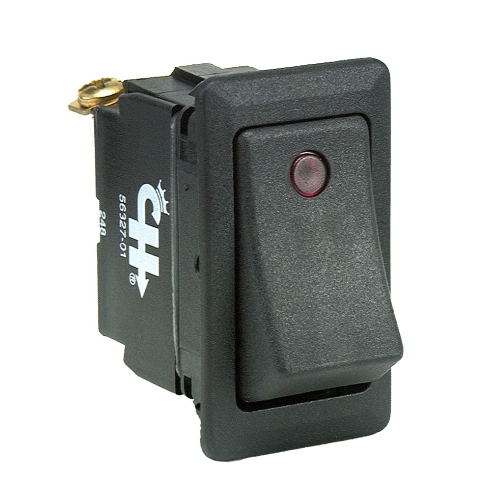 Cole Hersee Sealed Rocker Switch w/Small Round Pilot Lights SPST On-Off 3 Screw [56327-01-BP] - The Happy Skipper