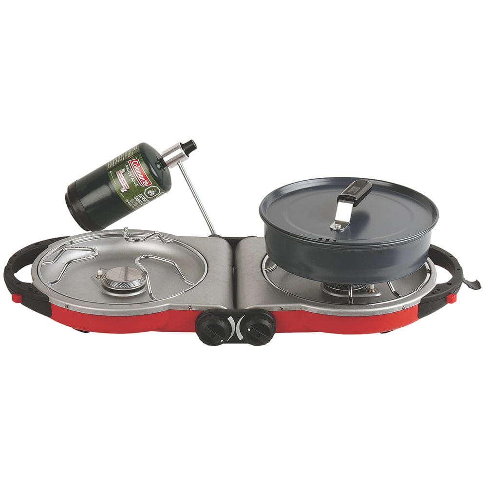 ColemanPerfectFlow InstaStart Fold N Go Stove - 2-Burner [2000038018] - The Happy Skipper