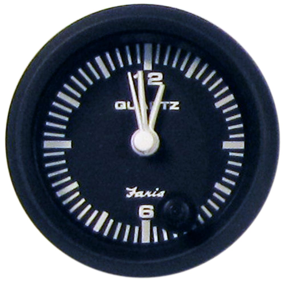 Faria Euro Black 2" Clock - Quartz (Analog) [12825] - The Happy Skipper