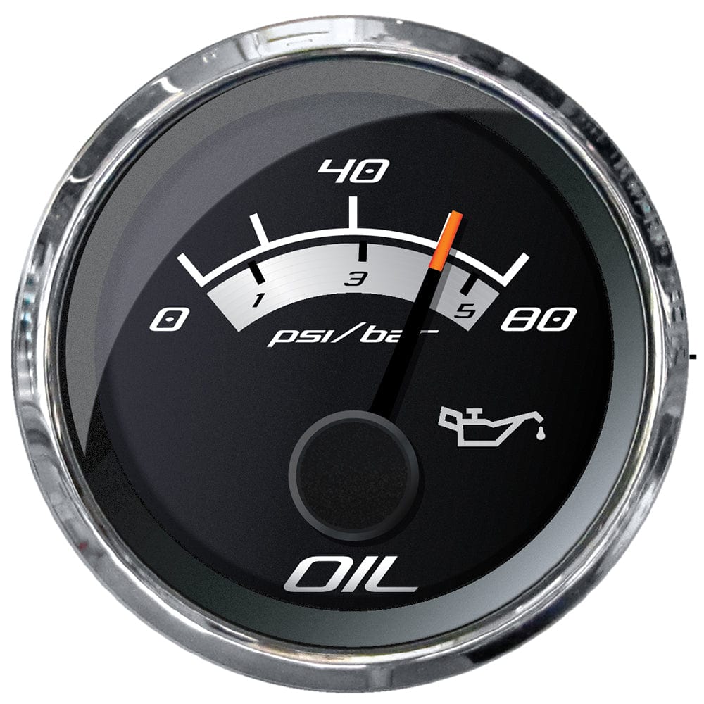 Faria Platinum 2" Oil Pressure Gauge - 80 PSI [22024] - The Happy Skipper