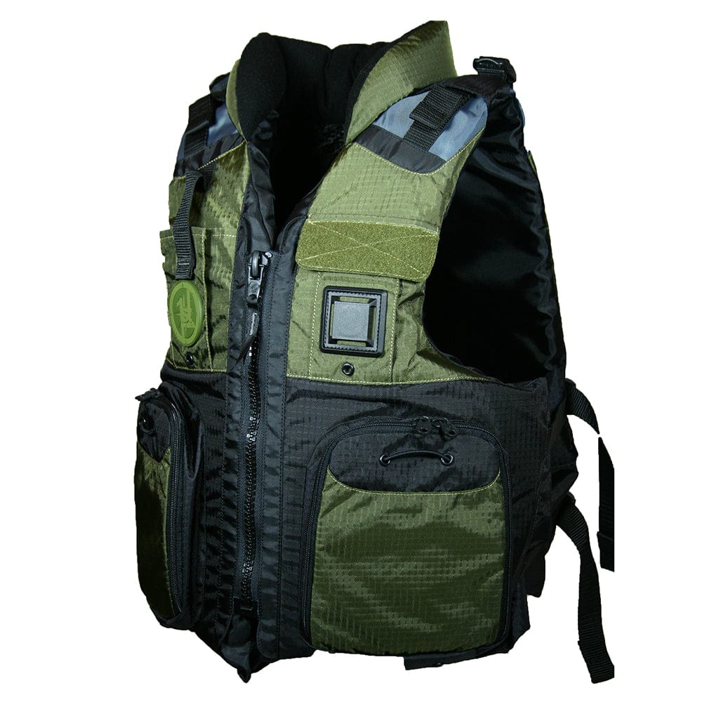 First Watch AV-800 Four Pocket Flotation Vest - OD Green - Large to XL [AV-800-GN-L/XL] - The Happy Skipper