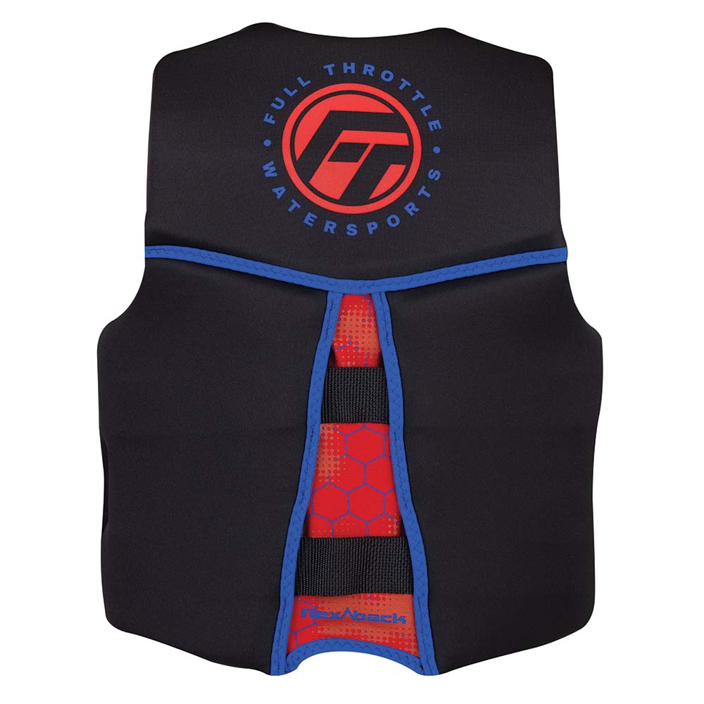 Full Throttle Youth Rapid-Dry Flex-Back Life Jacket - Red/Black [142500-100-002-22] - The Happy Skipper