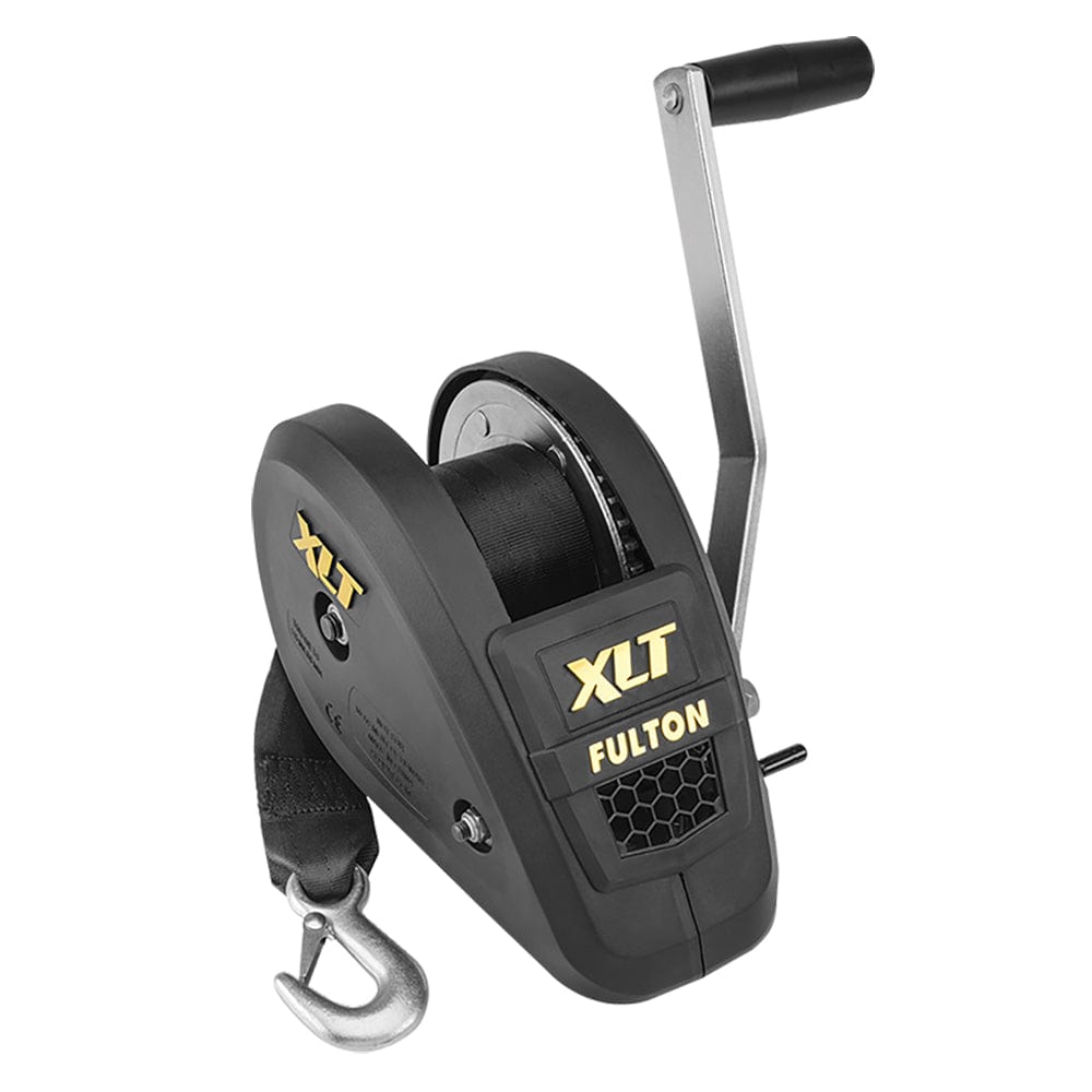 Fulton 1800lb Single Speed Winch w/20' Strap Included - Black Cover [142314] - The Happy Skipper