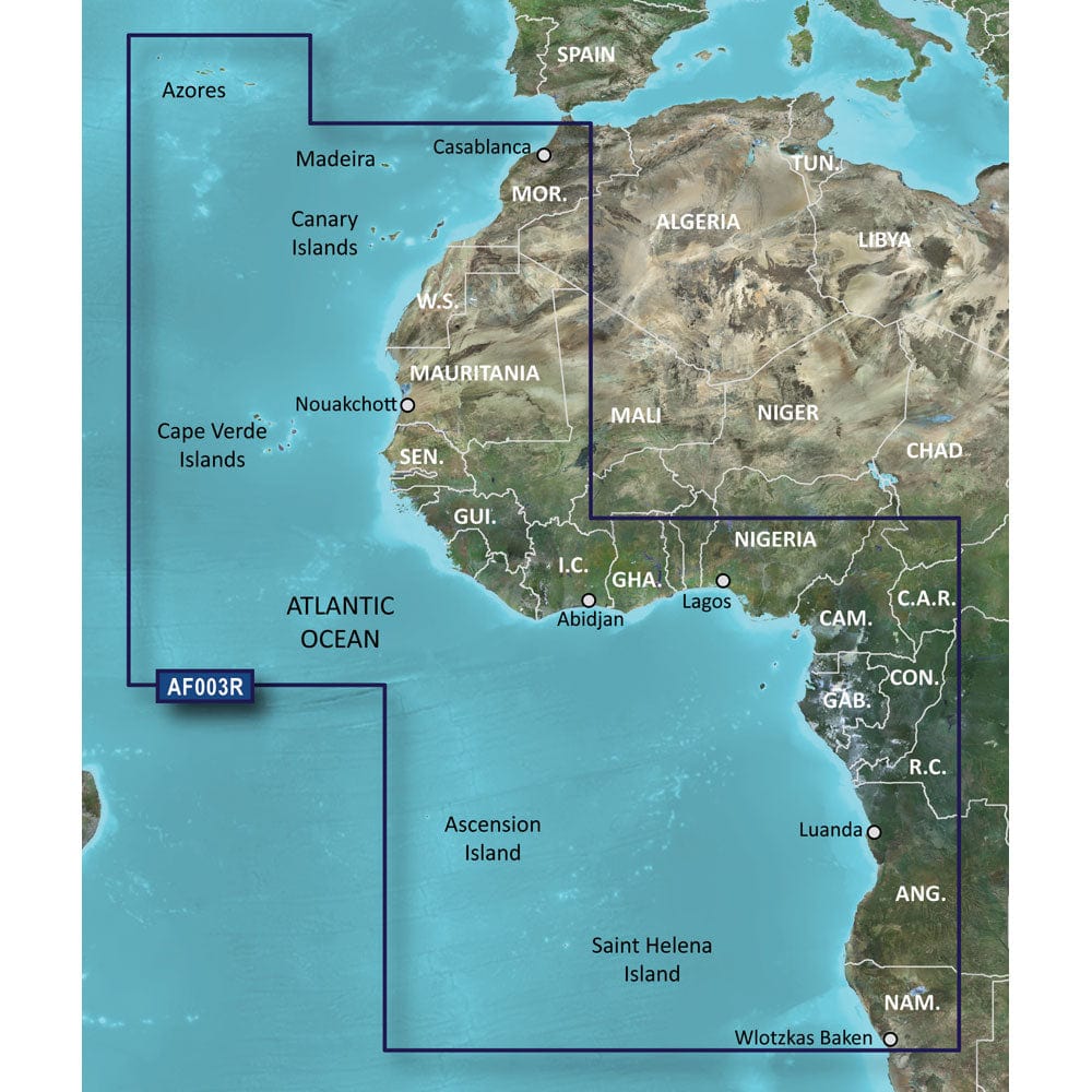 Garmin BlueChart g3 HD - HXAF003R - Western Africa - microSD/SD [010-C0749-20] - The Happy Skipper