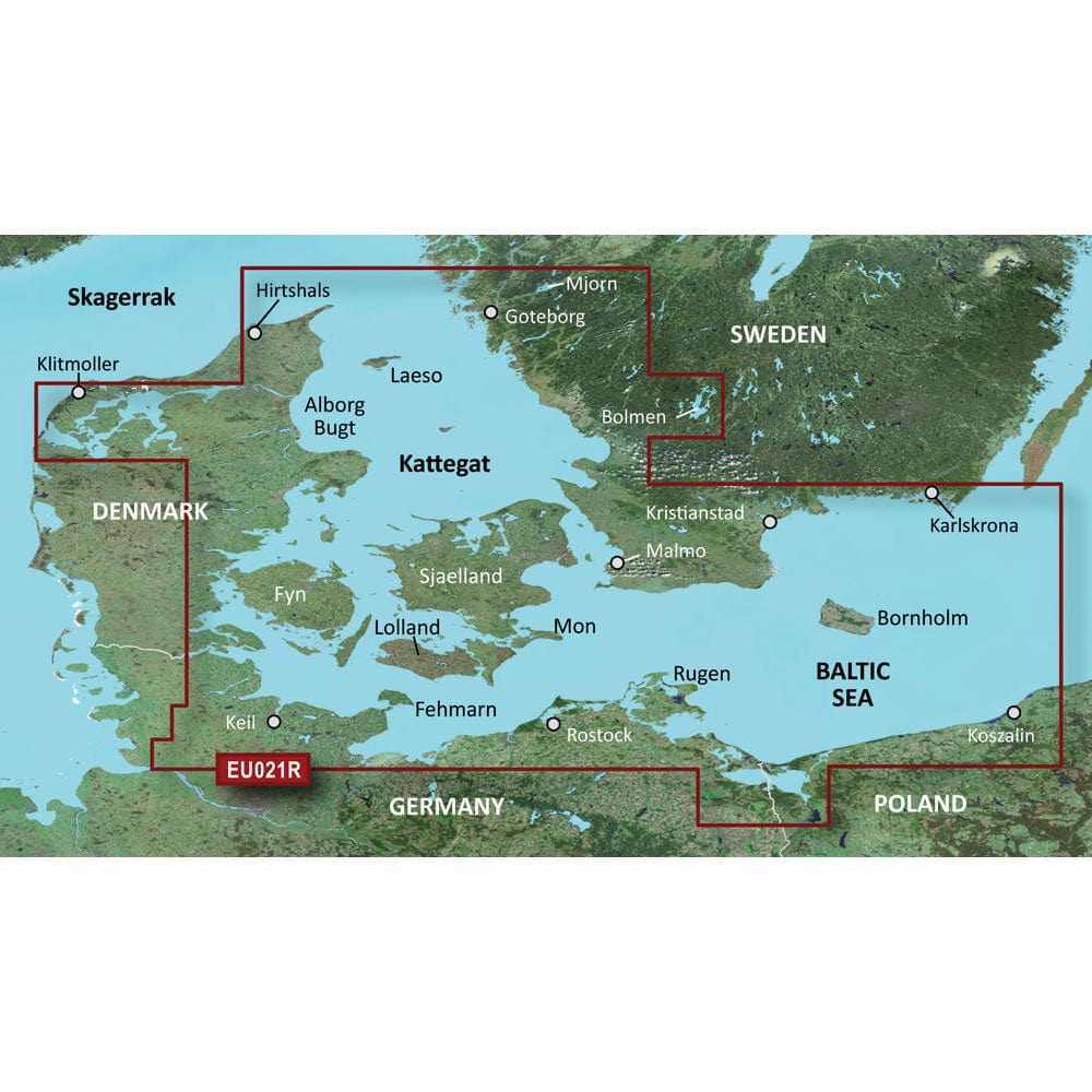 Garmin BlueChart g3 HD - HXEU021R - Denmark East Sweden Southeast - microSD/SD [010-C0777-20] - The Happy Skipper