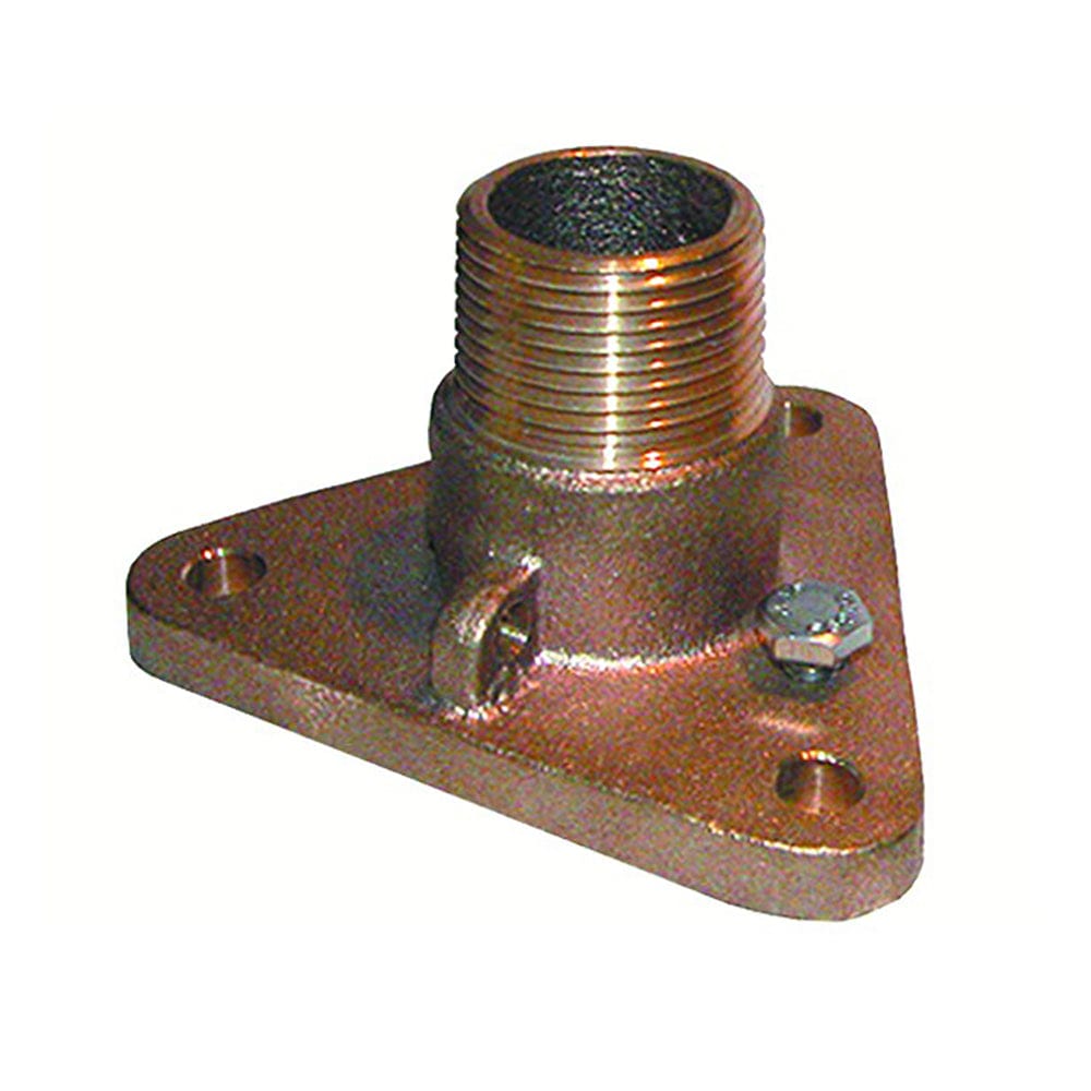 GROCO 1-1/2" Bronze NPS to NPT Flange Adapter [IBVF-1500] - The Happy Skipper