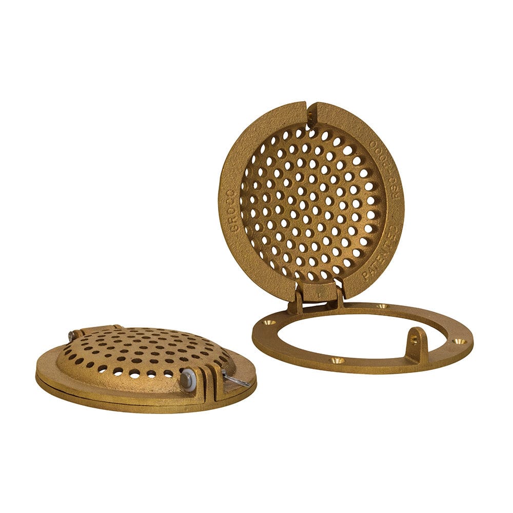 GROCO Bronze Round Hull Strainer w/Access Door f/Up To 4" Thru-Hull [RSC-4000] - The Happy Skipper