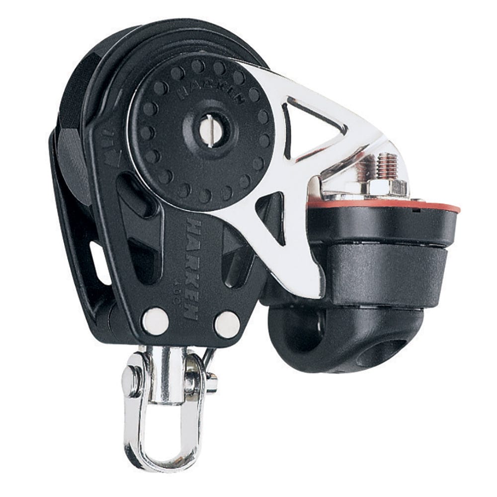 Harken 40mm Carbo Single Ratchet Block w/Swivel Becket Cam Cleat [2610] - The Happy Skipper