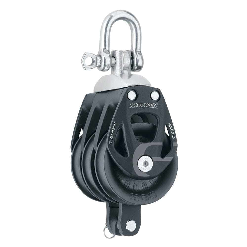 Harken 60mm Triple Aluminum Element Block w/Swivel Becket [6273] - The Happy Skipper