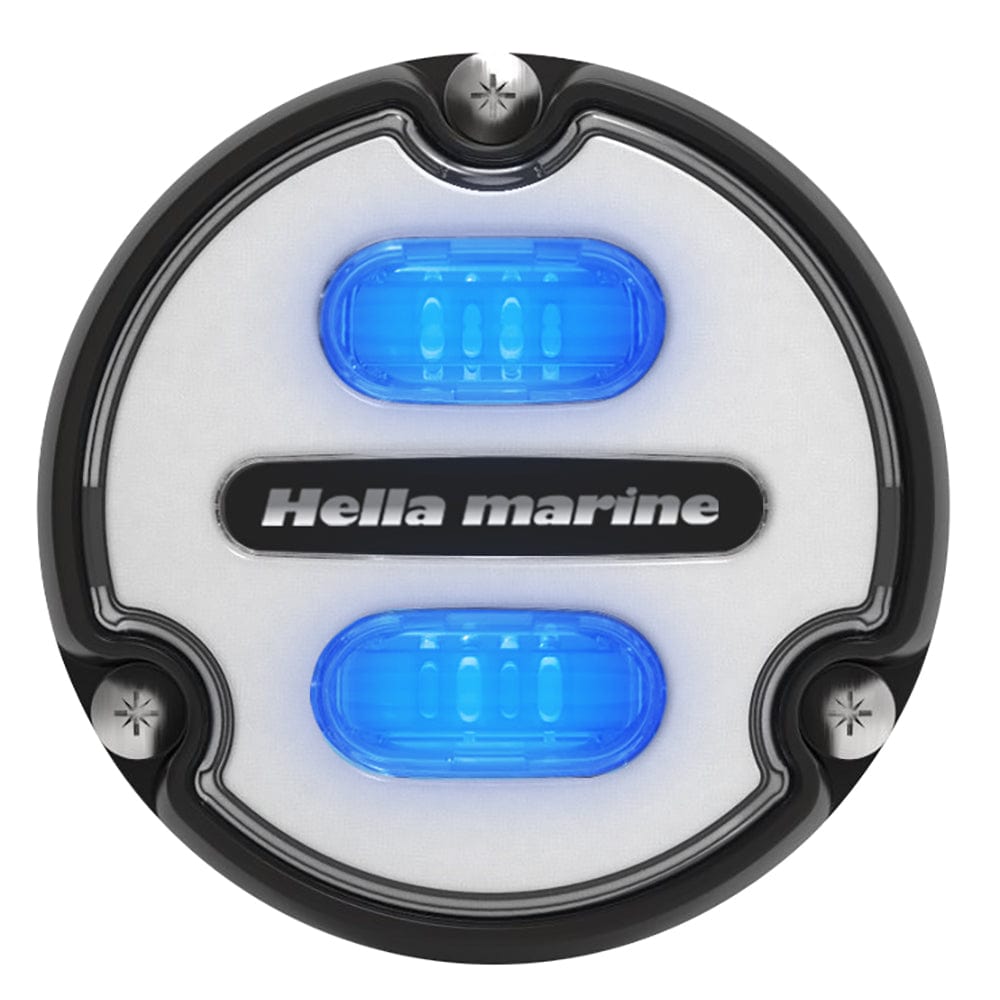 Hella Marine Apelo A1 Blue White Underwater Light - 1800 Lumens - Black Housing - White Lens [016145-011] - The Happy Skipper