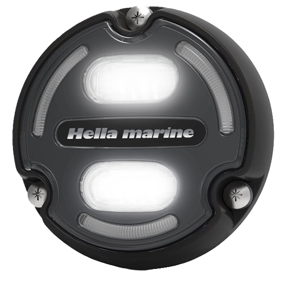 Hella Marine Apelo A2 Blue White Underwater Light - 3000 Lumens - Black Housing - Charcoal Lens w/Edge Light [016147-001] - The Happy Skipper