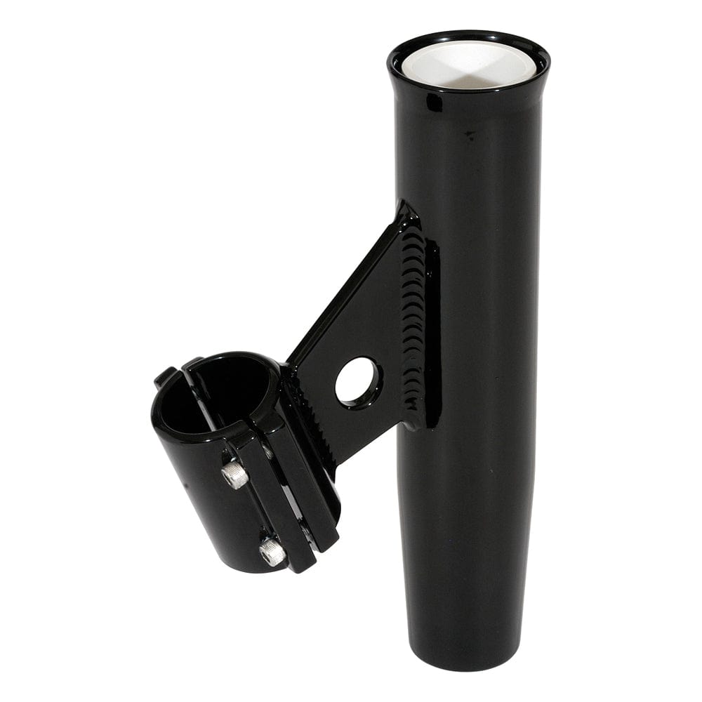 Lee's Clamp-On Rod Holder - Black Aluminum - Vertical Mount - Fits 1.660 O.D. Pipe [RA5003BK] - The Happy Skipper