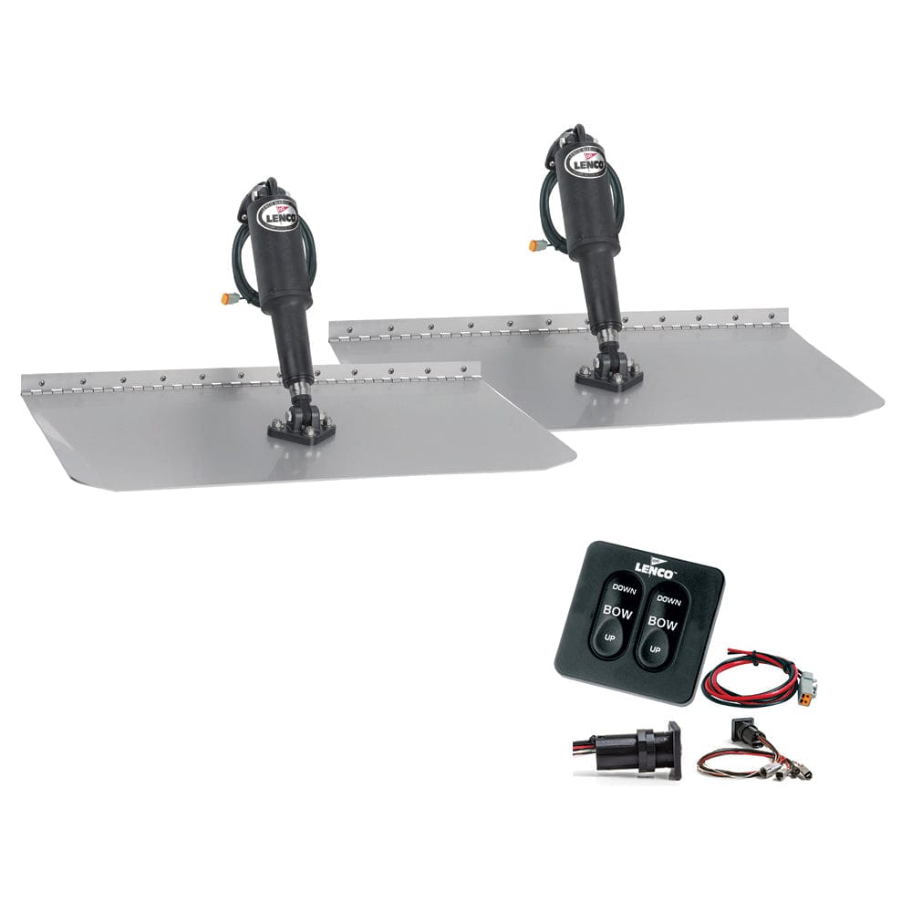 Lenco 12" x 18" Standard Trim Tab Kit w/Standard Tactile Switch Kit 12V [TT12X18] - The Happy Skipper