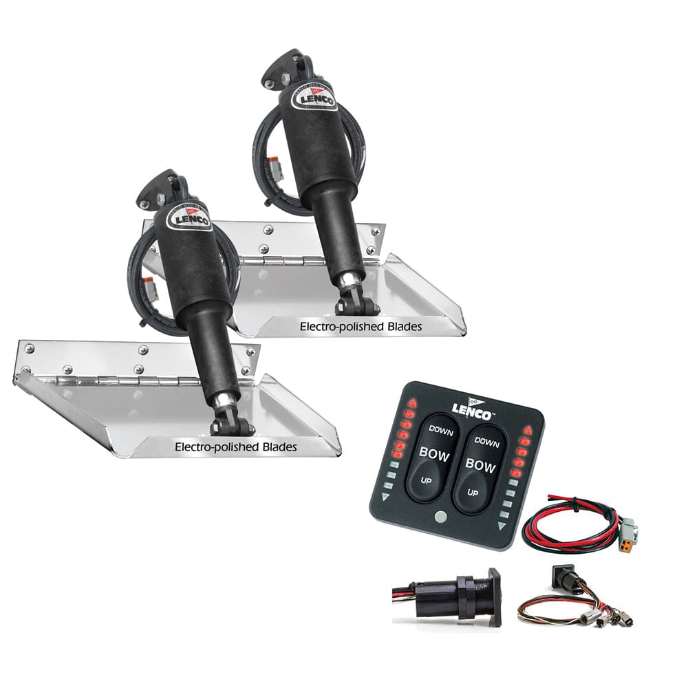 Lenco 16" x 12" Standard Performance Trim Tab Kit w/LED Indicator Switch Kit 12V [RT16X12I] - The Happy Skipper