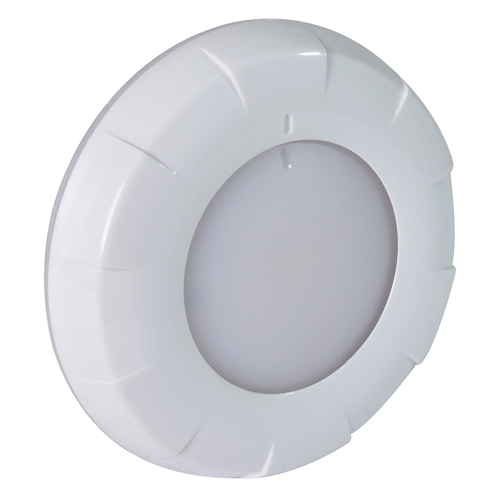 Lumitec Aurora LED Dome Light - White Finish - White/Blue Dimming [101075] - The Happy Skipper