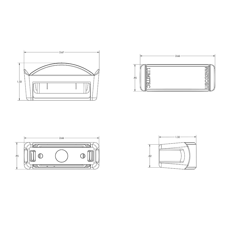 Lumitec Contour Series Inset Navigation Light - Stern White [101576] - The Happy Skipper