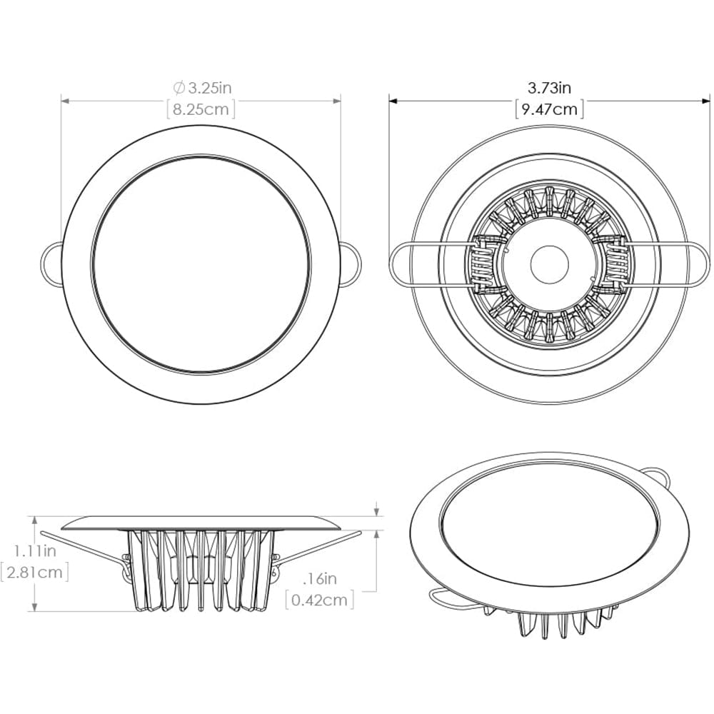 Lumitec Mirage - Flush Mount Down Light - Glass Finish/White Bezel - Warm White Dimming [113129] - The Happy Skipper