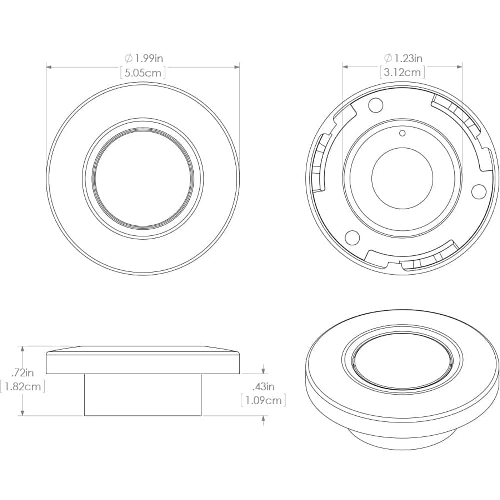 Lumitec Orbit - Flush Mount Down Light - White Finish - White Non-Dimming [112523] - The Happy Skipper