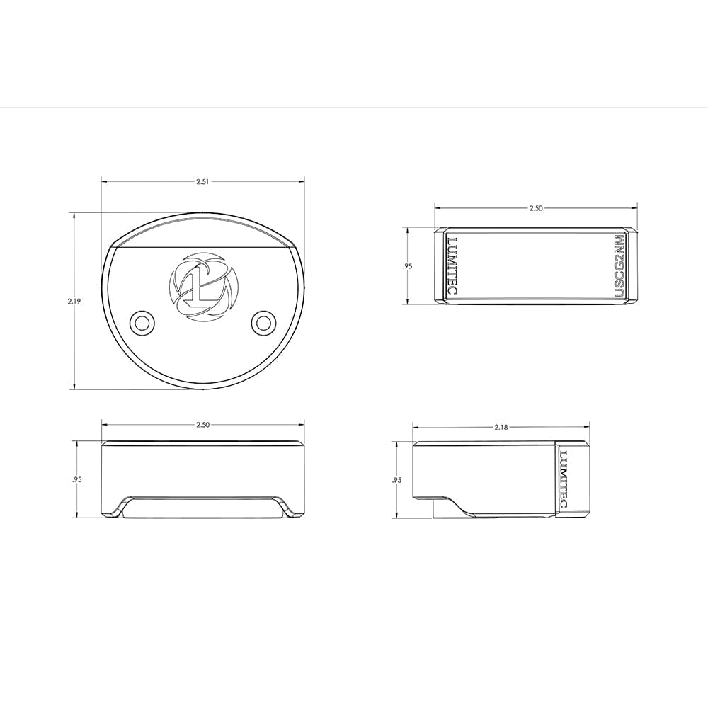 Lumitec Surface Mount Navigation Light - Composite - Port Red [101596] - The Happy Skipper