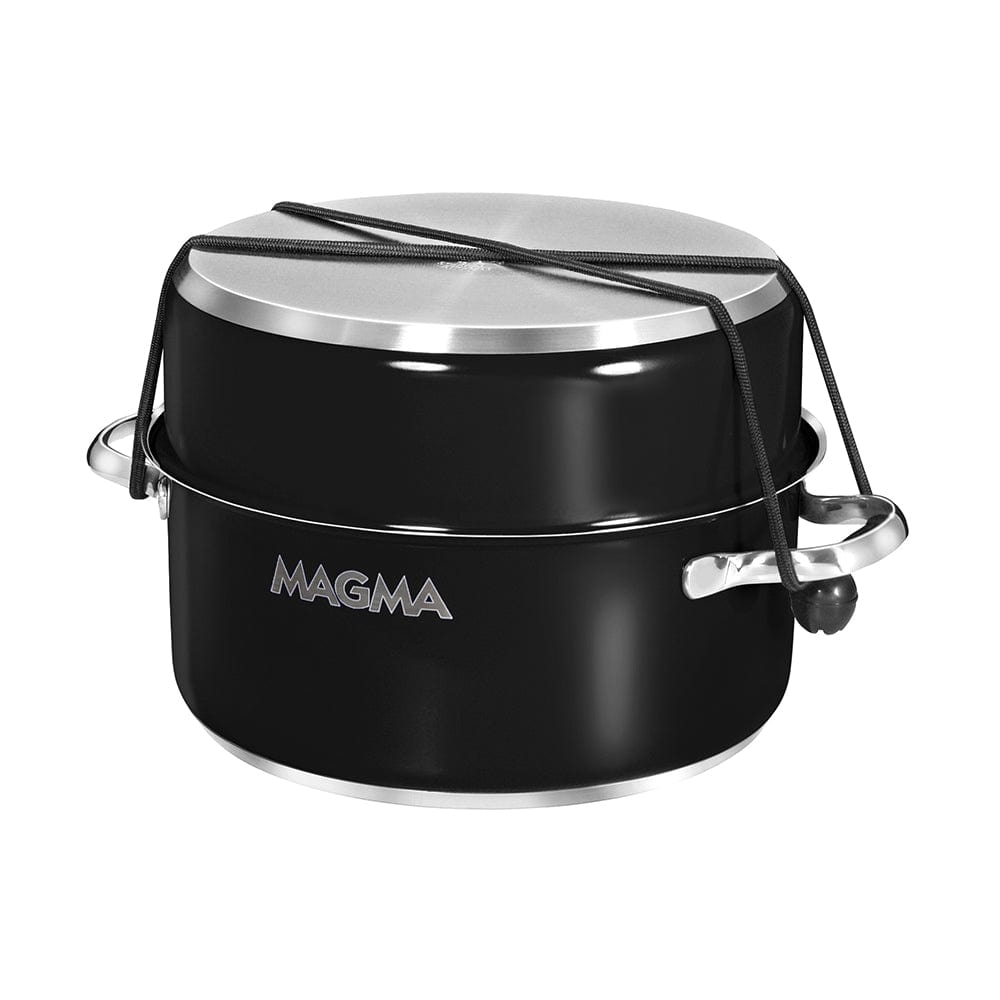 Magma Nestable 10 Piece Induction Non-Stick Enamel Finish Cookware Set - Jet Black [A10-366-JB-2-IN] - The Happy Skipper