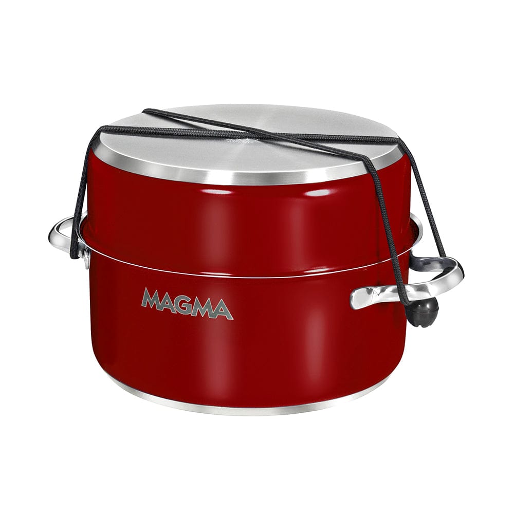 Magma Nestable 10 Piece Induction Non-Stick Enamel Finish Cookware Set - Magma Red [A10-366-MR-2-IN] - The Happy Skipper