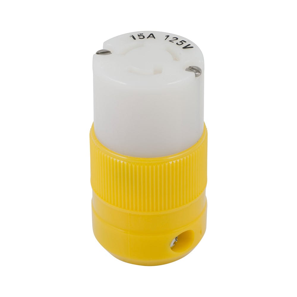 Marinco Locking Connector - 15A, 125V - Yellow [4731CR] - The Happy Skipper