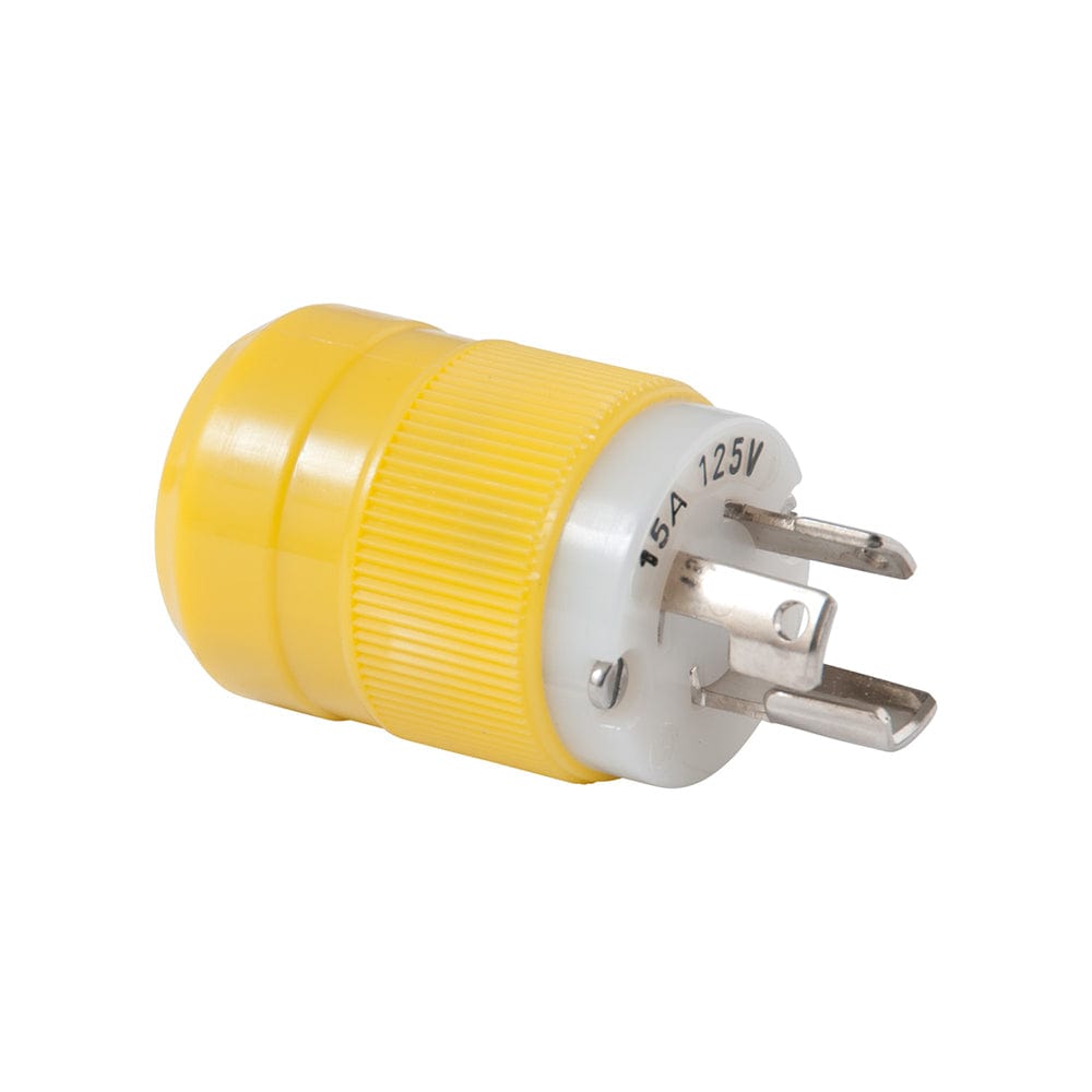 Marinco Locking Plug - 15A, 125V - Yellow [4721CR] - The Happy Skipper