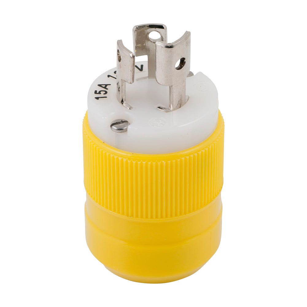 Marinco Locking Plug - 15A, 125V - Yellow [4721CR] - The Happy Skipper