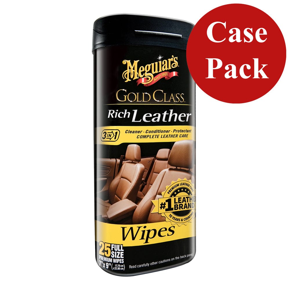 Meguiars Gold Class Rich Leather Cleaner Conditioner Wipes *Case of 6* [G10900CASE] - The Happy Skipper