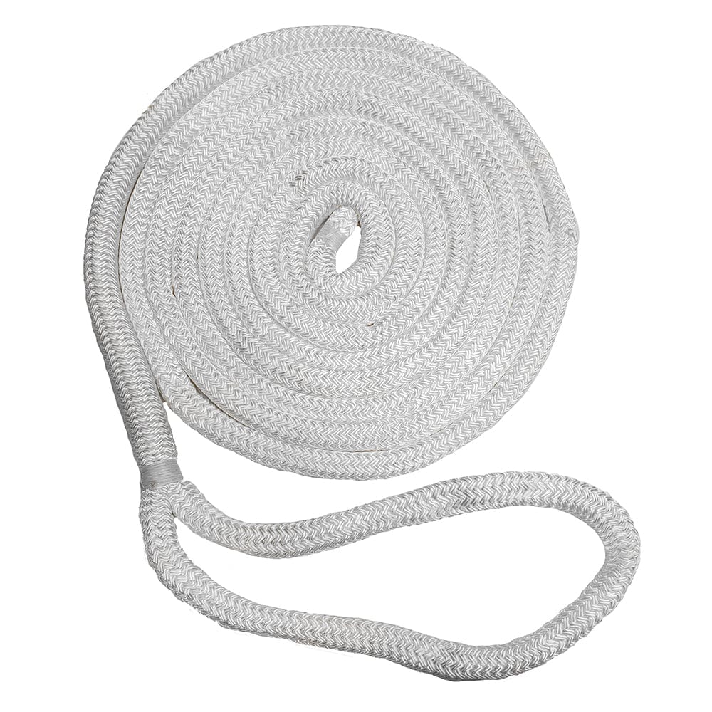 New England Ropes 3/8" Double Braid Dock Line - White - 25 [C5050-12-00025] - The Happy Skipper