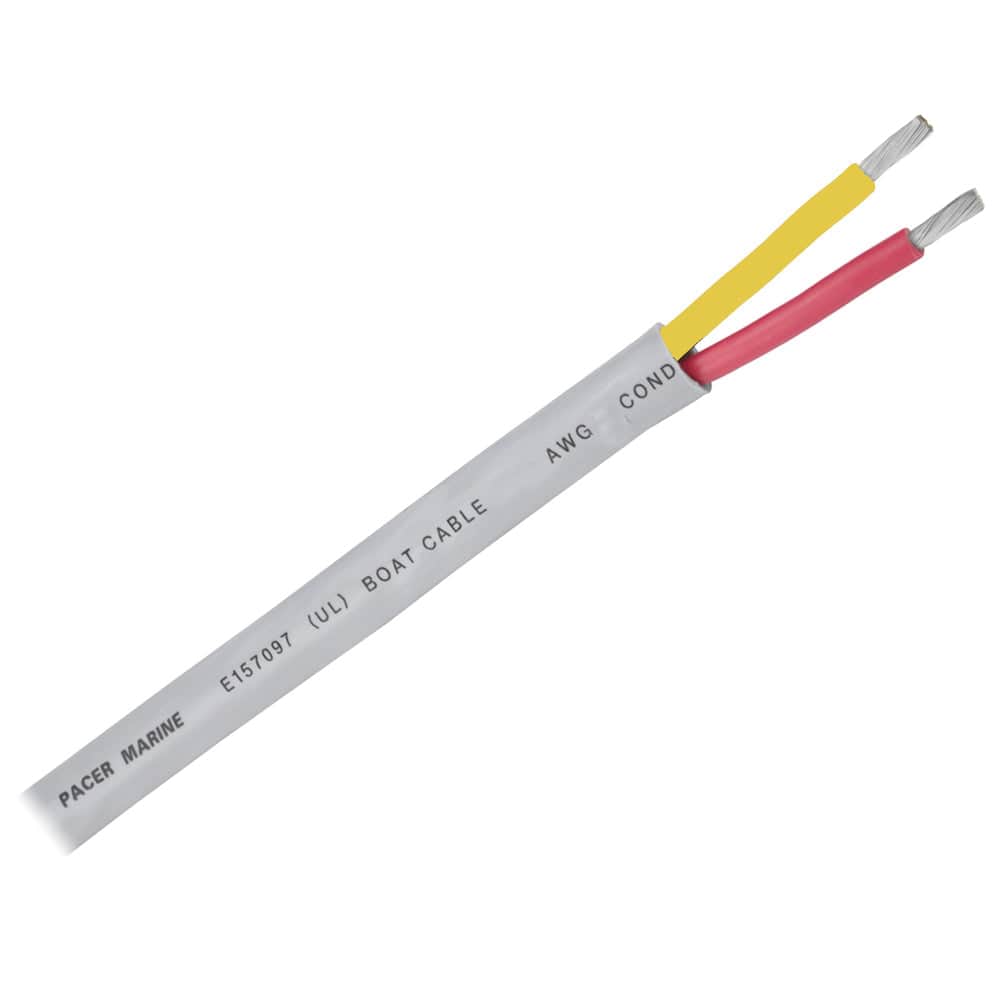 Pacer 12/2 AWG Round Safety Duplex Cable - Red/Yellow - 100 [WR12/2RYW-100] - The Happy Skipper